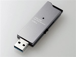 エレコム 高速USB3.0メモリ(スライドタイプ) MF-DAU3128GBK