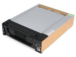 5.25インチベイ内蔵型3.5インチSATA HDD用ハードディスクケース アルミ製ブラ･･･