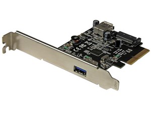 2ポートUSB 3.1(10Gbps)増設PCI Expressカード USB Type-A(外部ポート x1/ 内･･･