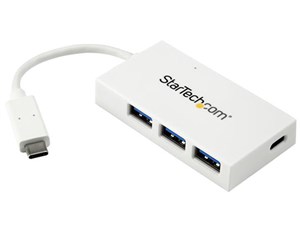 USB Type-C接続4ポート増設USB 3.0ハブ USB-C - 1x USB-C/3x USB-A ホワイト ･･･