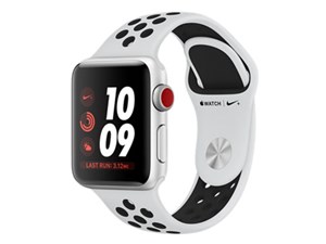 Apple Watch Nike+ Series 3 GPS+Cellularモデル 38mm MQM72J/A [ピュアプラチナ/ブラックNikeスポーツバンド] 商品画像1：マークスターズ