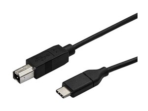 USB-C - USB-B プリンターケーブル オス/オス 0.5m USB 2.0準拠 USB2CB50CM 商品画像1：123market