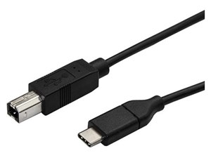 USB-C - USB-B プリンターケーブル オス/オス 3.0m USB 2.0準拠 USB2CB3M 商品画像1：123market
