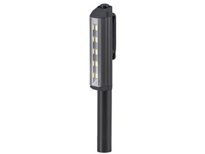 オーム電機 LEDフルアルミ作業ライト(単4形×3本付属)(ブラック) SL-W180B6-K