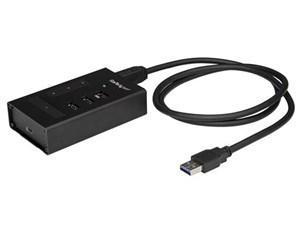 4ポートUSBハブ 金属ケース USB-A - 3x USB-A/1x USB-C USB 3.1 Gen 1(5Gbps)･･･