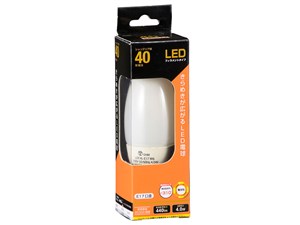 オーム電機 LEDフィラメントタイプ電球 シャンデリア球 ホワイト(40形相当/44･･･