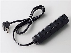 エレコム 延長コード 電源タップ 1m 4個口 回転型デザインタップ 黒 T-HX7-24･･･