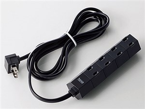 エレコム 延長コード 電源タップ 2m 4個口 回転型デザインタップ 黒 T-HX7-24･･･