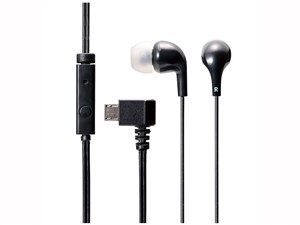 エレコム microUSBヘッドホン/ステレオ/マイク有/ブラック EHP-MS100MBK