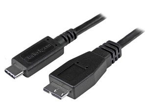 USB-C - Micro B 変換ケーブル 0.5m オス/メス USB 3.1(10Gbps)対応 USB 3.1 Type-C - Micro USB Type-B USB31CUB50CM 商品画像1：123market