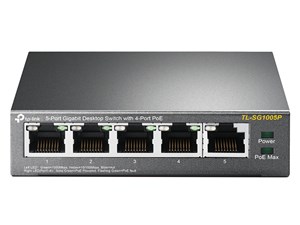 5ポート ギガビット PoE(4ポート) デスクトップ スイッチ TL-SG1005P 商品画像1：123market