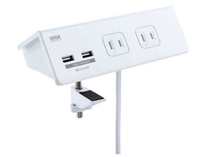 サンワサプライ SANWA SUPPLY 電源タップ USB充電ポート付き 2P 4個口 TAP-B1･･･