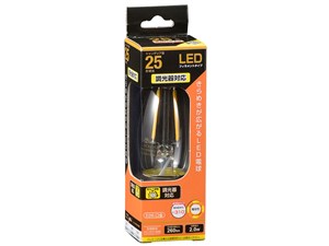 オーム電機 LEDフィラメントタイプ電球 シャンデリア球 クリア(25形相当/260l･･･