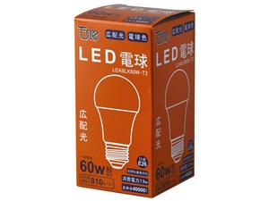 東京メタル 60W相当LED電球(電球色E26) LDA8LK60W-T2