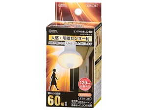 オーム電機 LED電球(60形相当/828lm/電球色/E26/人感・明暗センサー付) LDR7L･･･
