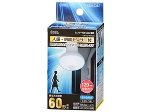 オーム電機 LED電球(60形相当/853lm/昼光色/E26/人感・明暗センサー付) LDR7D･･･