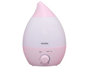アイリスオーヤマ【IRIS】超音波式加湿器 しずく型 ピンク タンク容量2.8L LE･･･