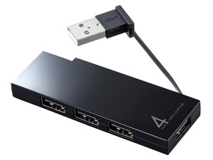 サンワサプライ USB-2H416BK USB2.0ハブ  4ポート･ブラック 商品画像1：リコメン堂