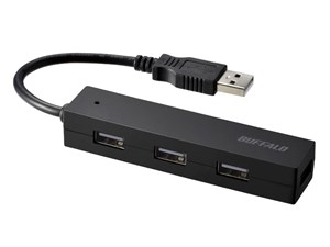 USB2.0 バスパワー 4ポート ハブ ブラック BSH4U050U2BK