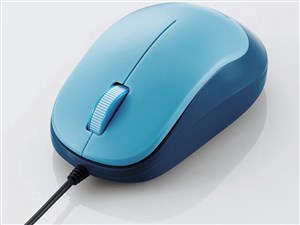 エレコム BlueLEDマウス/EPRIM/有線/3ボタン/ブルー M-Y8UBBU
