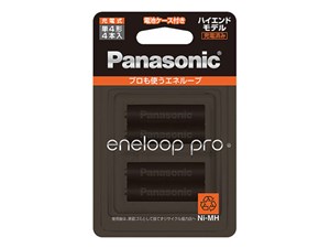 パナソニック【eneloop pro】エネループ PRO単4形 4本パック(ハイエンドモデル) 電池ケース付き BK-4HCD-4C★【BK-4HCD／4C】 商品画像1：SAKURA MOMO