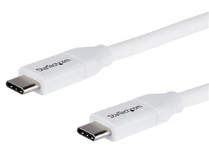 USB 2.0 Type-C ケーブル 2m ホワイト 給電充電対応(最大5A) USB-C/ オス - U･･･