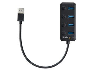 USB 3.0ハブ USB-Aポートを4口搭載 各ポートごとにオン/オフ・スイッチ付き ･･･