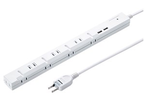 TAP-SLIM8U-1 USB充電機能付きスリムタップ (2P・8個口・1m)