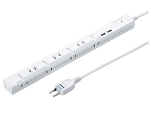 TAP-SLIM8U-3 USB充電機能付きスリムタップ (2P・8個口・3m)