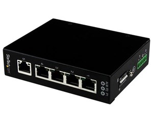 5ポート アンマネージ産業用ギガビットイーサネットスイッチ DINレール対応/壁取付け可能ネットワークGigabit Ethernetスイッチングハブ IP30保護等級準拠ケース IES51000 商品画像1：123market