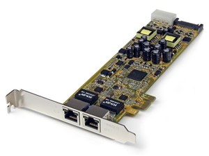 2ポートギガビットイーサネット増設PCI ExpressネットワークアダプタLANカード(PoE/PSE対応) PCIe対応2x Gigabit Ehernet NIC ST2000PEXPSE 商品画像1：123market