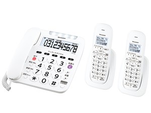 シャープ【SHARP】デジタルコードレス電話機 子機2台付き ホワイト系 JD-V38CW★【JDV38CW】 商品画像1：SAKURA MOMO