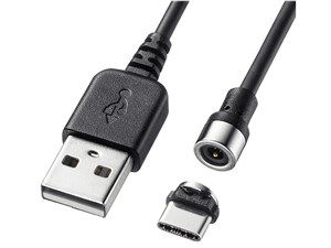 KU-MMGCA1K (ブラック) Magnet脱着式USB Type-Cケーブル 1m