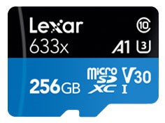 レキサー・メディア microSDXCカード 256GB 633x UHS-I U3 LSDMI256BBJP633A