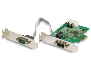 RS232Cシリアル2ポート増設PCIeカード 16950 UART ロープロファイル/標準プロ･･･