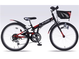  MYPALLAS M-822F-BK (ブラック） 折畳ジュニアMTB 22インチシマノ６段変速 CIデッキ付 商品画像1：eONE