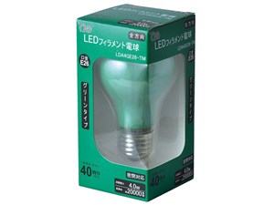 東京メタル フィラメント型カラーLED(緑) LDA4GE26-TM