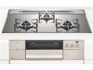 ノーリツ ビルトインコンロ N3S11PWASKSTESC 12A13A プラチナシルバー 3口 左右強火 都市ガス用 PROGRE 新品 送料無料  商品画像1：あるYAN
