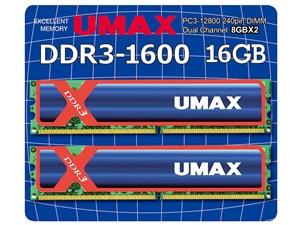 UM-DDR3D-1600-16GBHS [DDR3 PC3-12800 8GB 2枚組] 商品画像1：サンバイカル　プラス