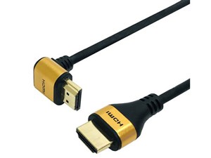 ホーリック 【メール便での発送商品】 HDMIケーブル L型270度 2m (ゴールド) ･･･