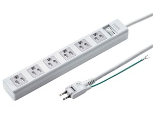 TAP-SH3625MGSW 3P・6個口オートシャッター付き電源タップ (一括集中スイッチ・マグネット付き・2.5m) 商品画像1：eONE