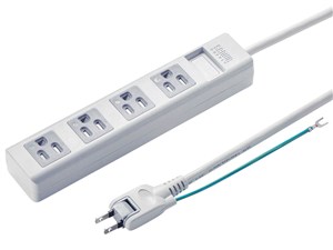 TAP-SH3450MG 3P・4個口オートシャッター付き電源タップ (マグネット付き・5m) 商品画像1：eONE