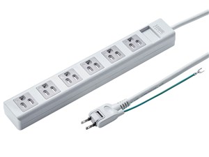 TAP-SH3625MG 3P・6個口オートシャッター付き電源タップ (マグネット付き・2.･･･