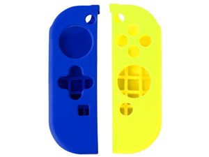 Switchジョイコン用 シリコンプロテクト ANS-SW014BY [ブルー&イエロー]