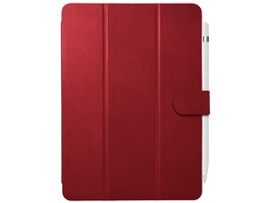 BUFFALO iPad 10.2用 3アングルレザーケース レッド BSIPD19102CL3RD