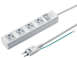 TAP-SH3450MGSW 3P・4個口オートシャッター付き電源タップ (一括集中スイッチ･･･