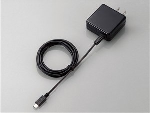 エレコム スマートフォン用AC充電器/ケーブル一体/1A/1.5m/ブラック MPA-ACMA･･･