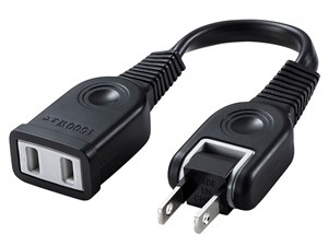 TAP-EX21001BK (ブラック) 電源延長コード (2P・0.1m) 商品画像1：eONE