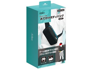 Switch Lite用おでかけボディバッグ mini SASP-0535 [グレー×ターコイズ/ブ･･･