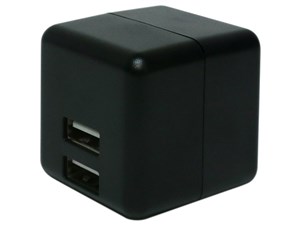 ミヨシ USB-ACアダプタ 2.4A 黒 自動出力制御機能付 IPA-US02/BK